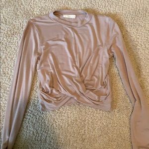 Twist front cropped long sleeve